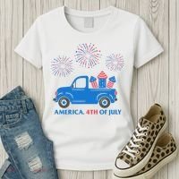 America 4th Of July Firework Truck Women's T-Shirt thumb 3