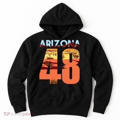 Arizona 48th State Souvenir Arizona 48 Cactus Hoodie