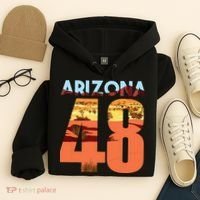 Arizona 48th State Souvenir Arizona 48 Cactus Hoodie thumb 4