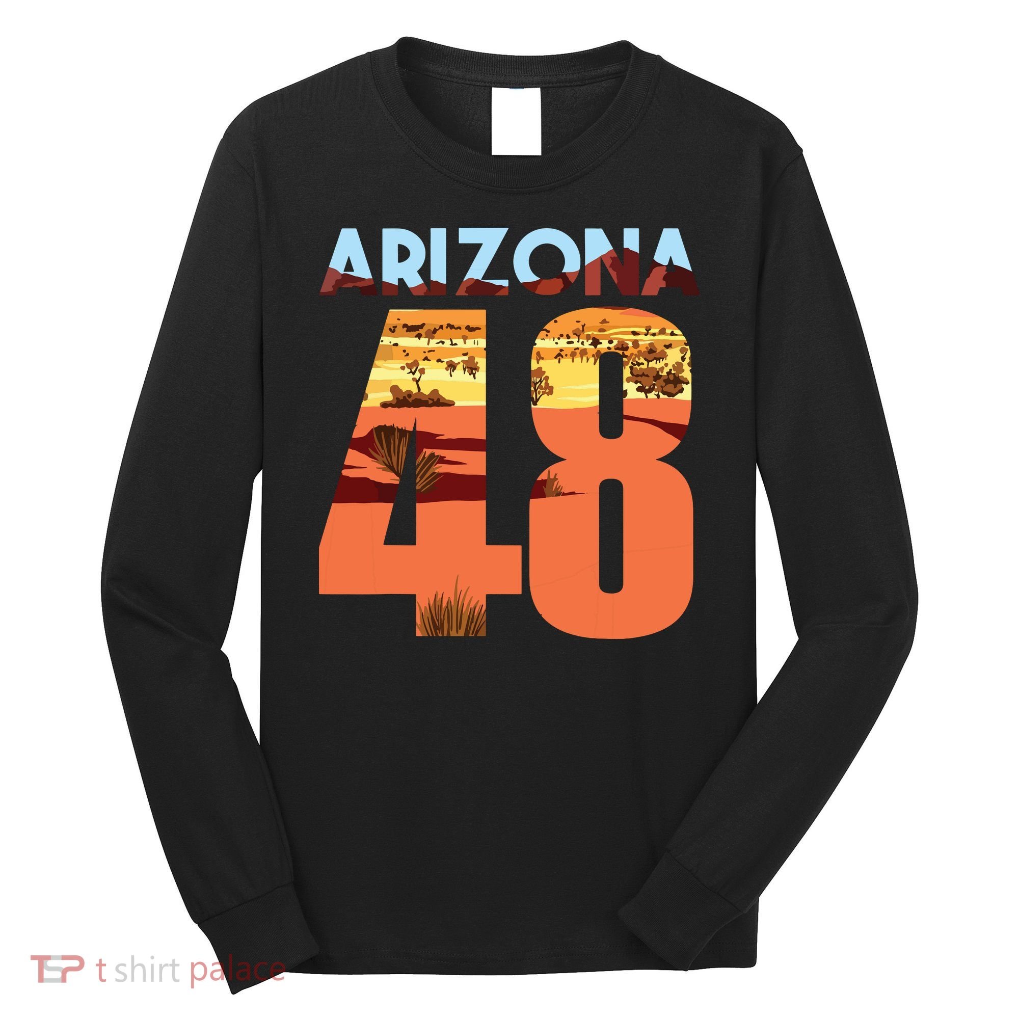 Arizona 48th State Souvenir Arizona 48 Cactus Long Sleeve Shirt