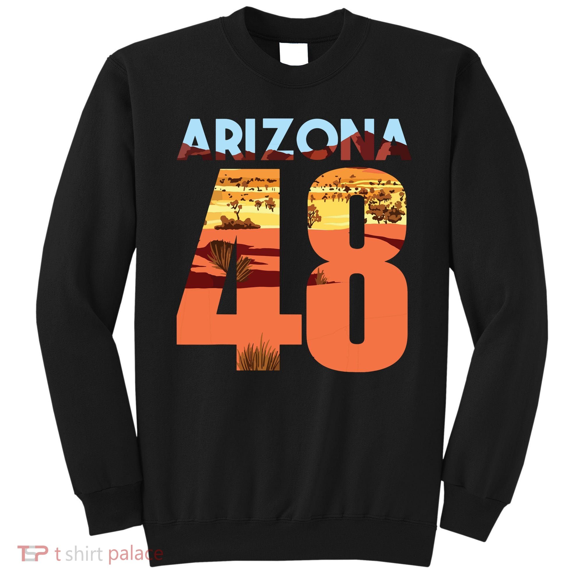 Arizona 48th State Souvenir Arizona 48 Cactus Sweatshirt