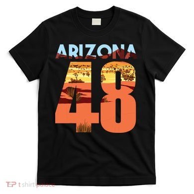 Arizona 48th State Souvenir Arizona 48 Cactus T-Shirt