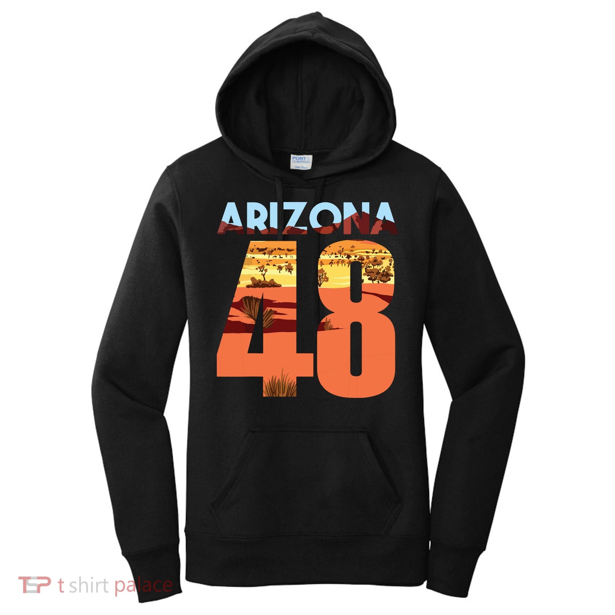 Arizona 48th State Souvenir Arizona 48 Cactus Women's Hoodie