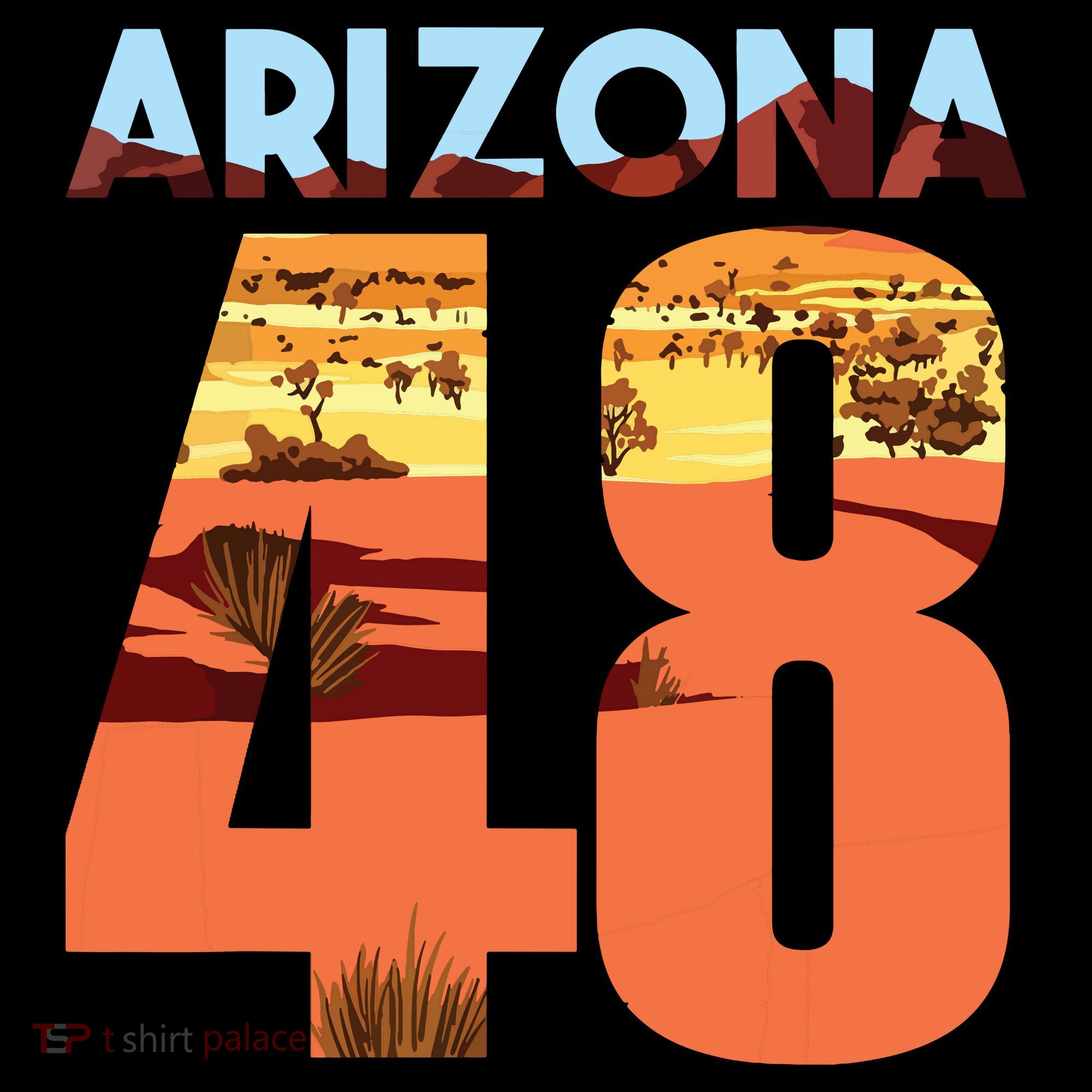 Arizona 48th State Souvenir Arizona 48 Cactus Mousepad