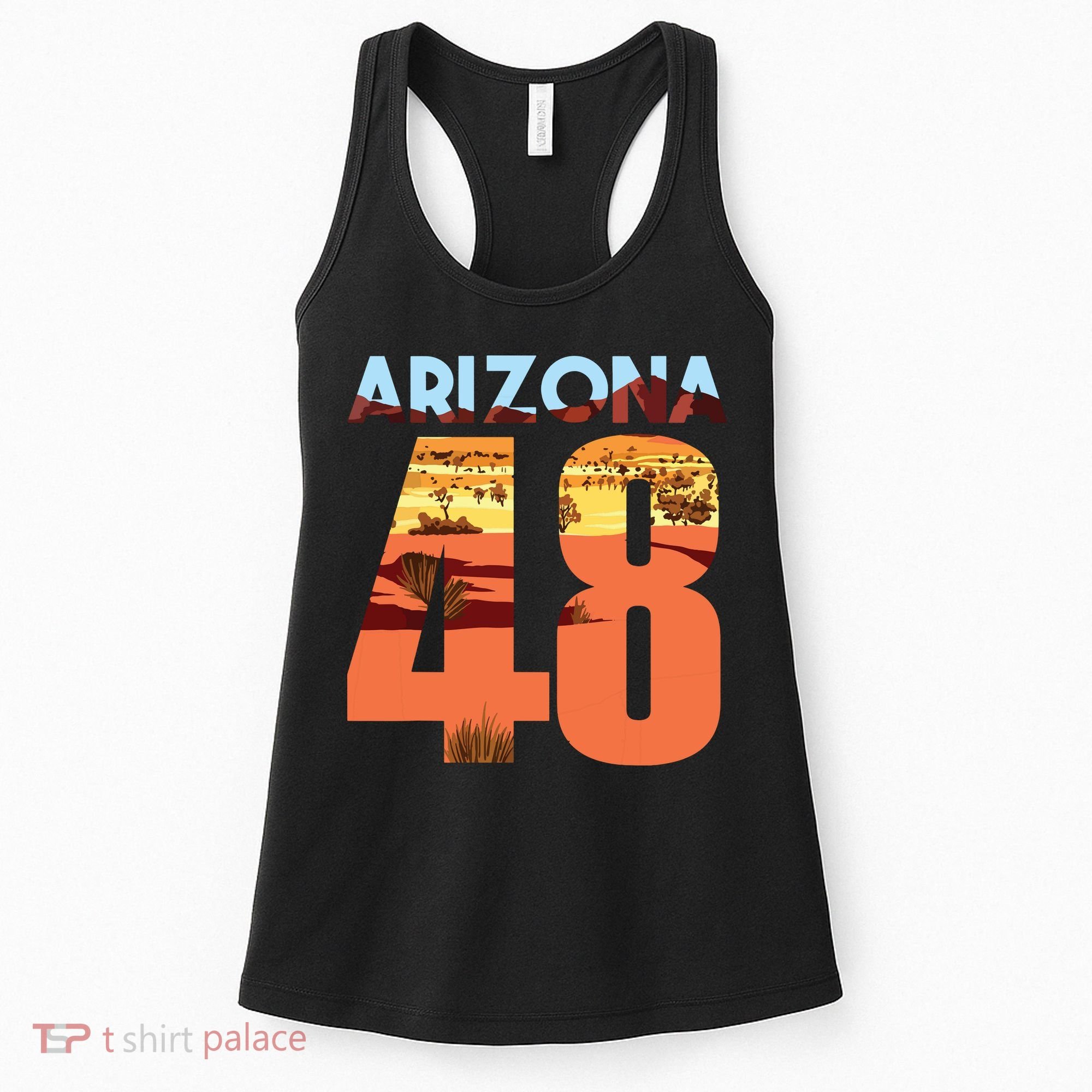 Arizona 48th State Souvenir Arizona 48 Cactus Women's Tank Top