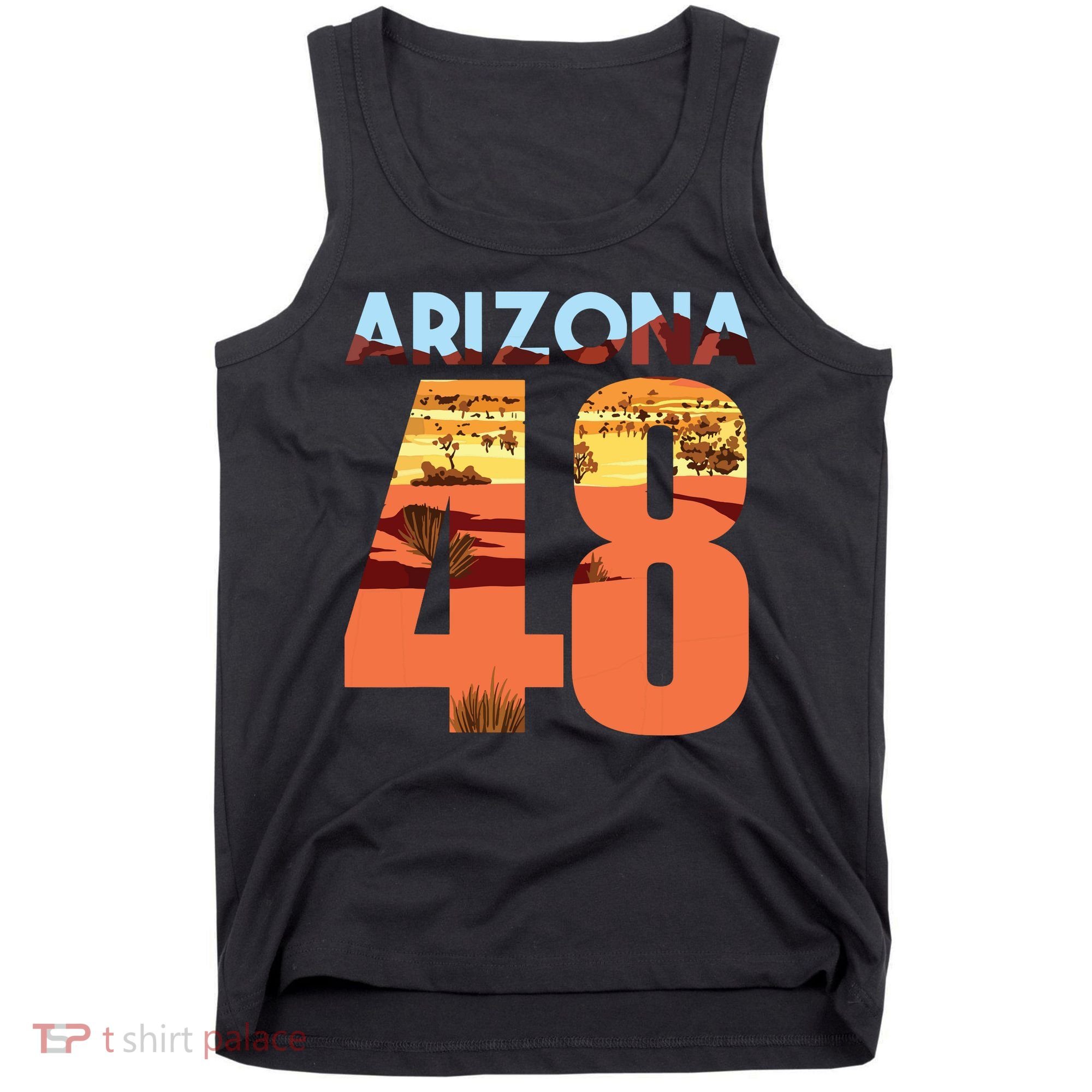 Arizona 48th State Souvenir Arizona 48 Cactus Tank Top