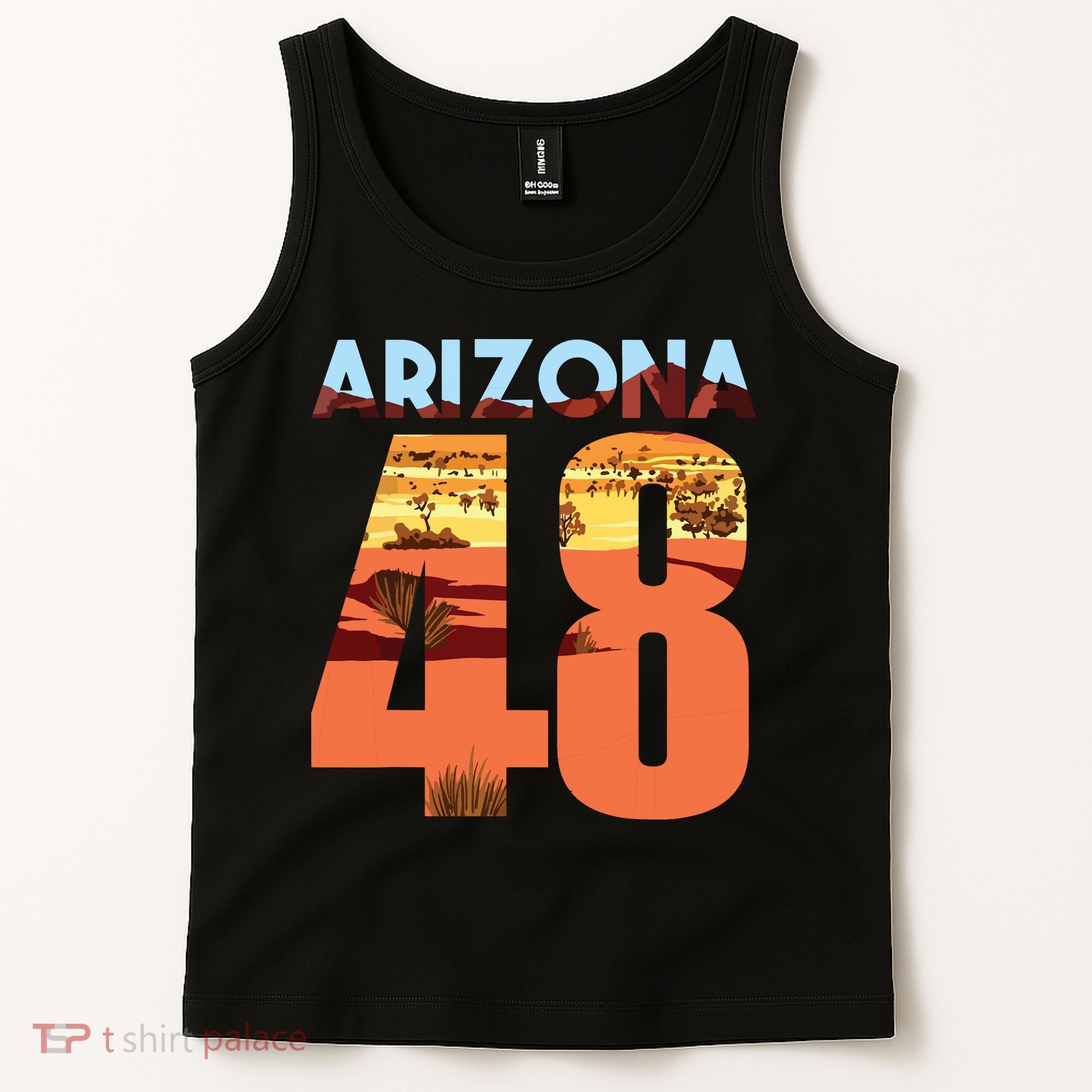 Arizona 48th State Souvenir Arizona 48 Cactus Tank Top