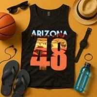 Arizona 48th State Souvenir Arizona 48 Cactus Tank Top thumb 4