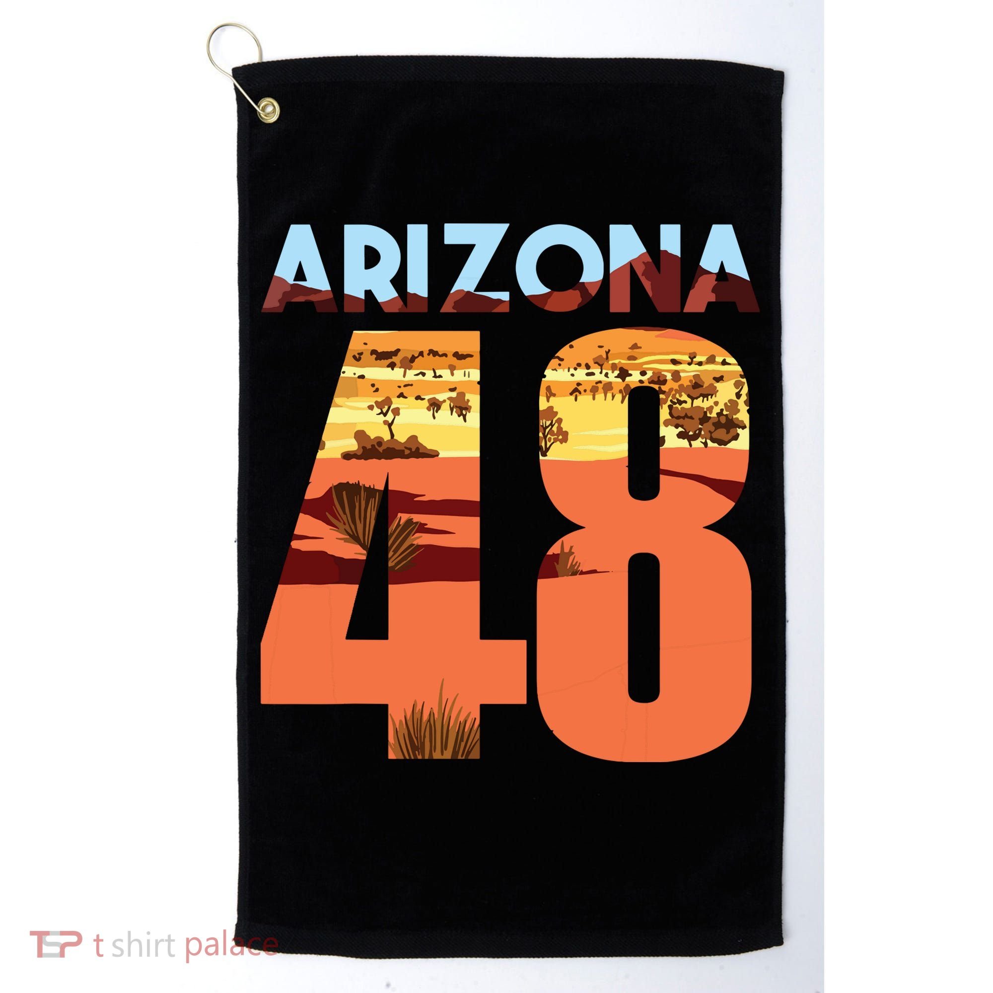 Arizona 48th State Souvenir Arizona 48 Cactus Golf Towel