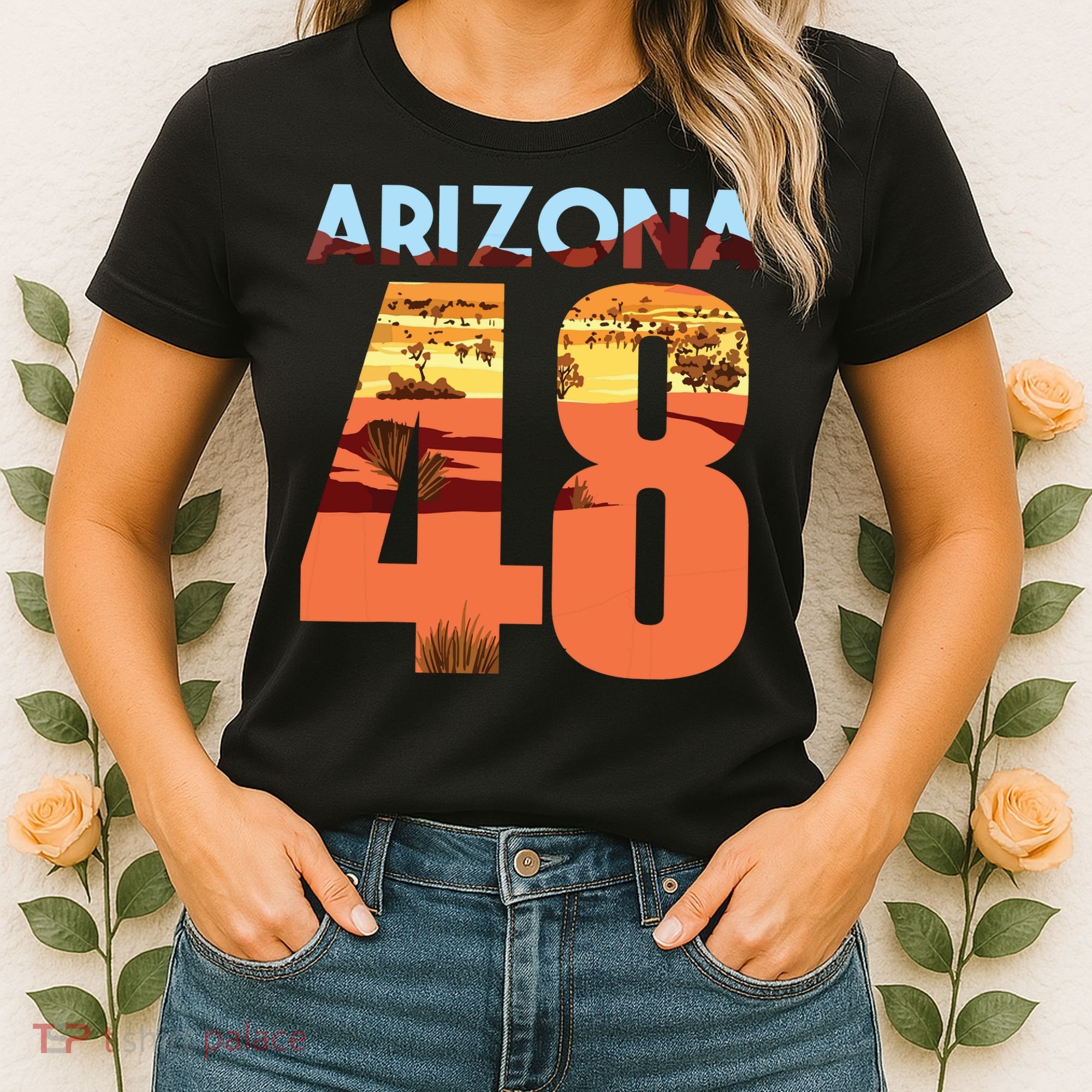 Arizona 48th State Souvenir Arizona 48 Cactus Women's T-Shirt