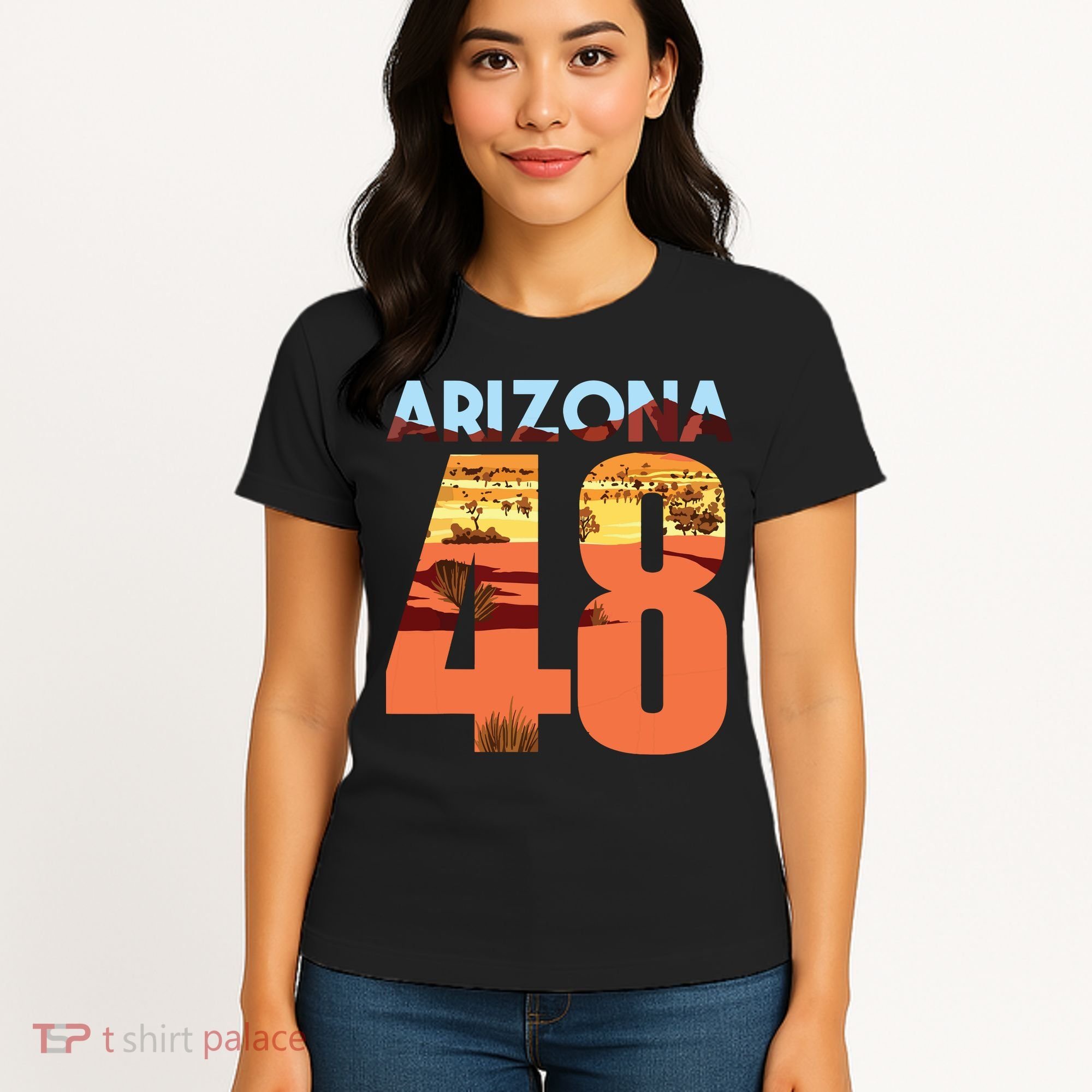 Arizona 48th State Souvenir Arizona 48 Cactus Women's T-Shirt
