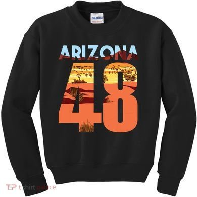 Arizona 48th State Souvenir Arizona 48 Cactus Kids Sweatshirt