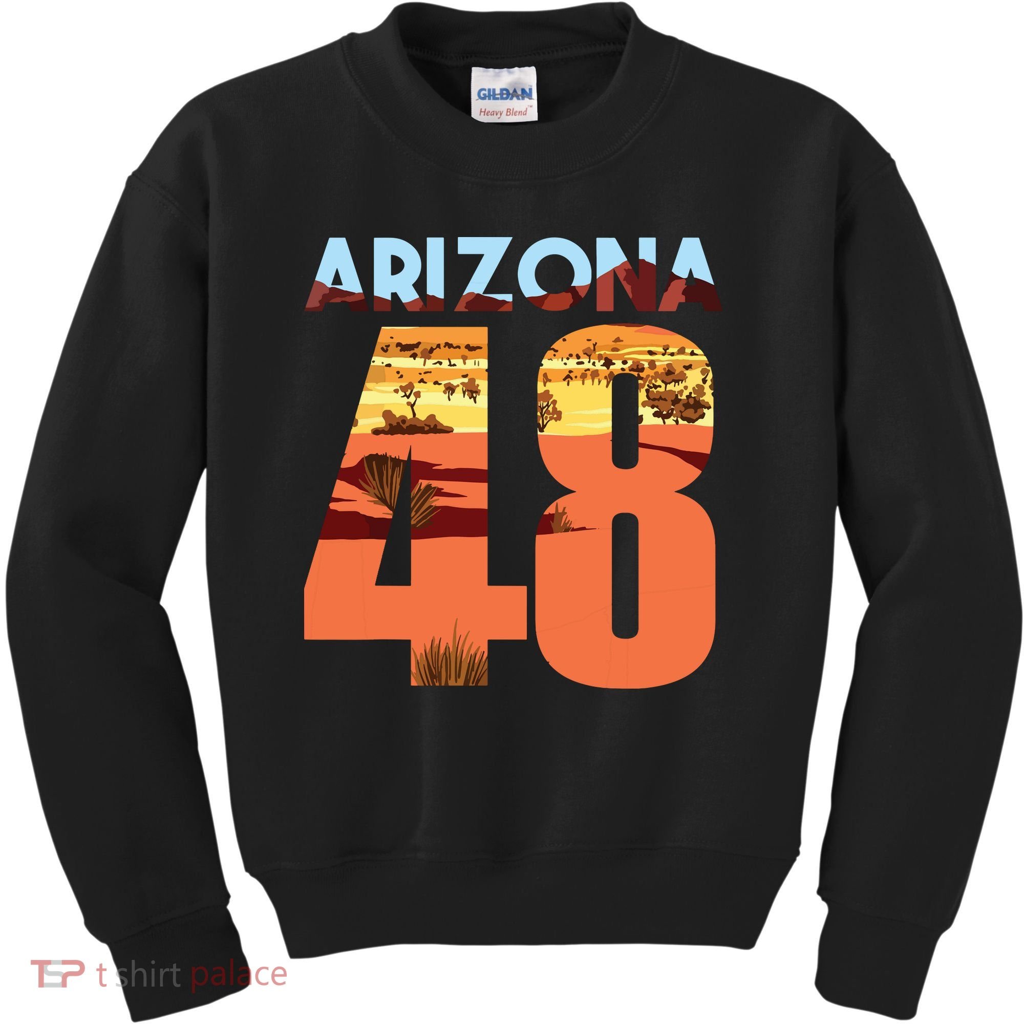 Arizona 48th State Souvenir Arizona 48 Cactus Kids Sweatshirt