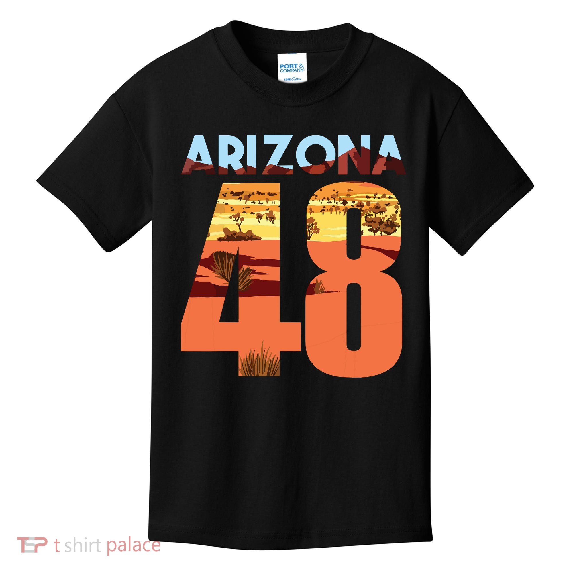 Arizona 48th State Souvenir Arizona 48 Cactus Kids T-Shirt