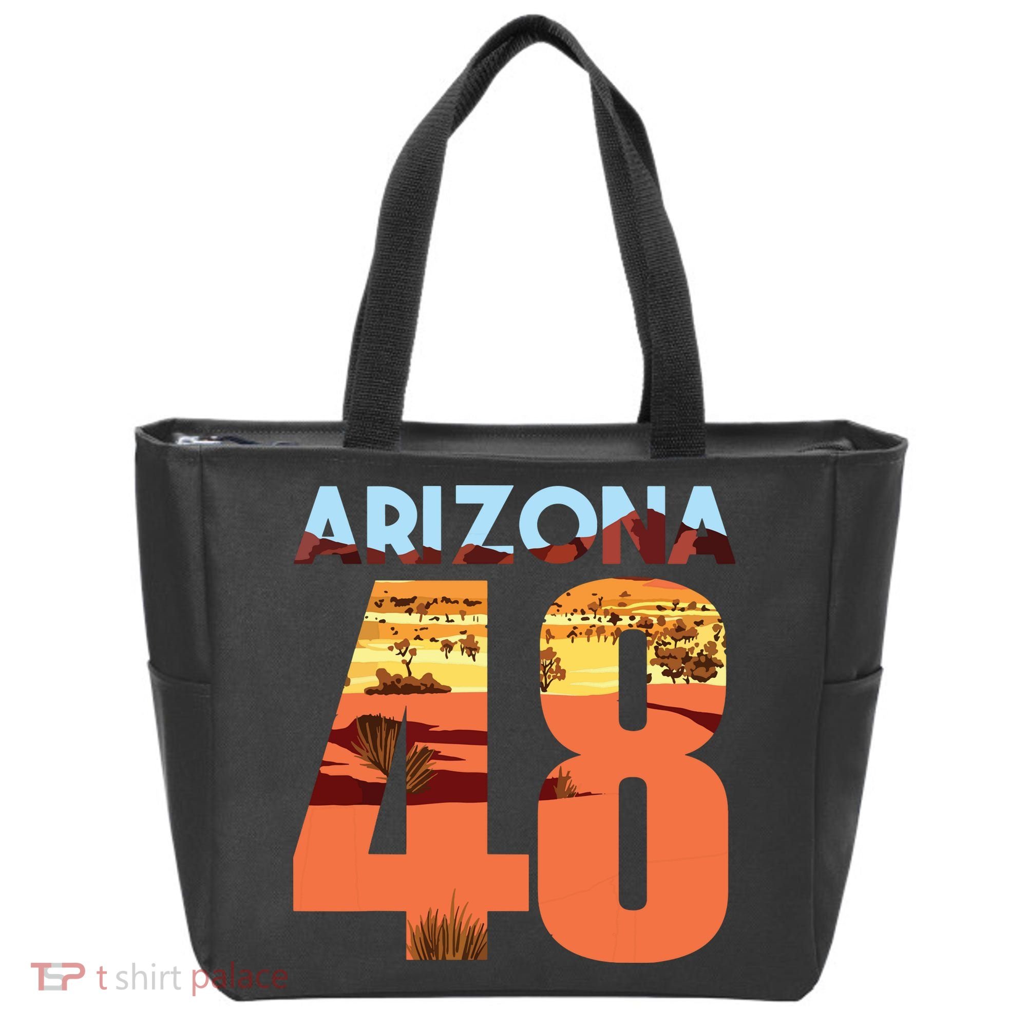 Arizona 48th State Souvenir Arizona 48 Cactus Tote Bag