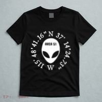 Area 51 Coordinates Ufo Alien Funny T-Shirt thumb 5