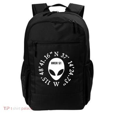 Area 51 Coordinates Ufo Alien Funny Backpack