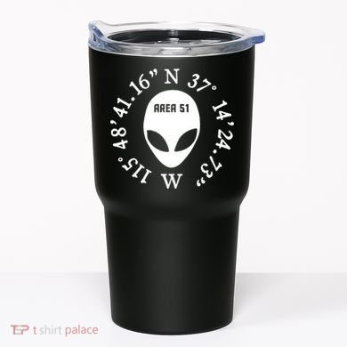 Area 51 Coordinates Ufo Alien Funny Tumbler
