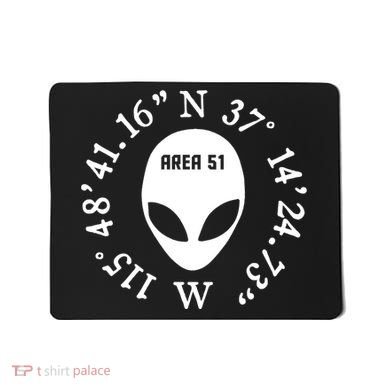 Area 51 Coordinates Ufo Alien Funny Mousepad