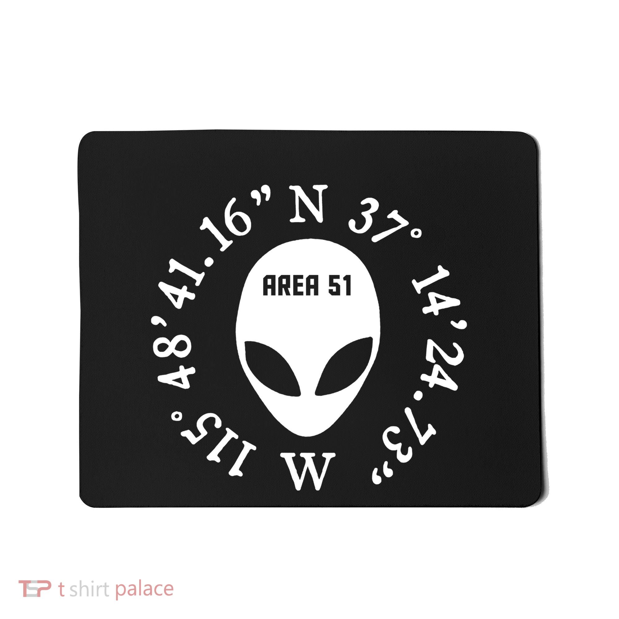 Area 51 Coordinates Ufo Alien Funny Mousepad