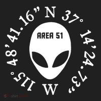 Area 51 Coordinates Ufo Alien Funny Golf Towel thumb 3