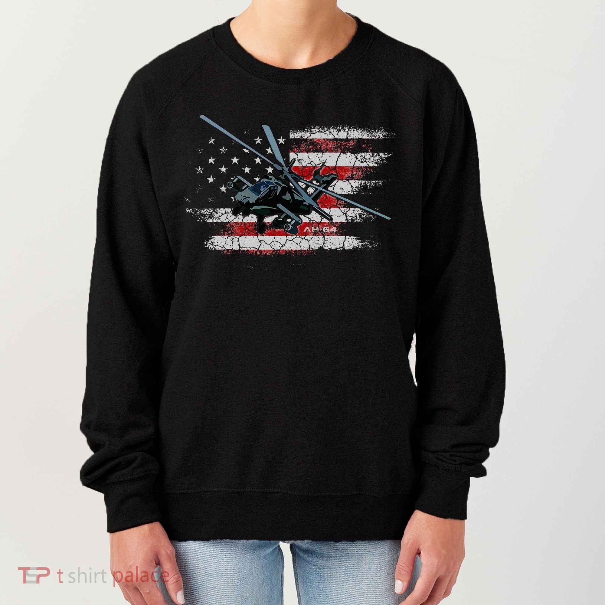 Ah 64 Apache Bringing In The Muscle Veteran Gifts Women's Sweatshirt