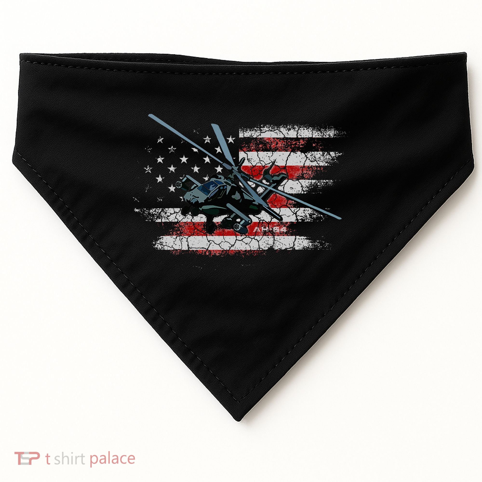 Ah 64 Apache Bringing In The Muscle Veteran Gifts USA-Made Doggie Bandana