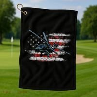 Ah 64 Apache Bringing In The Muscle Veteran Gifts Golf Towel thumb 1