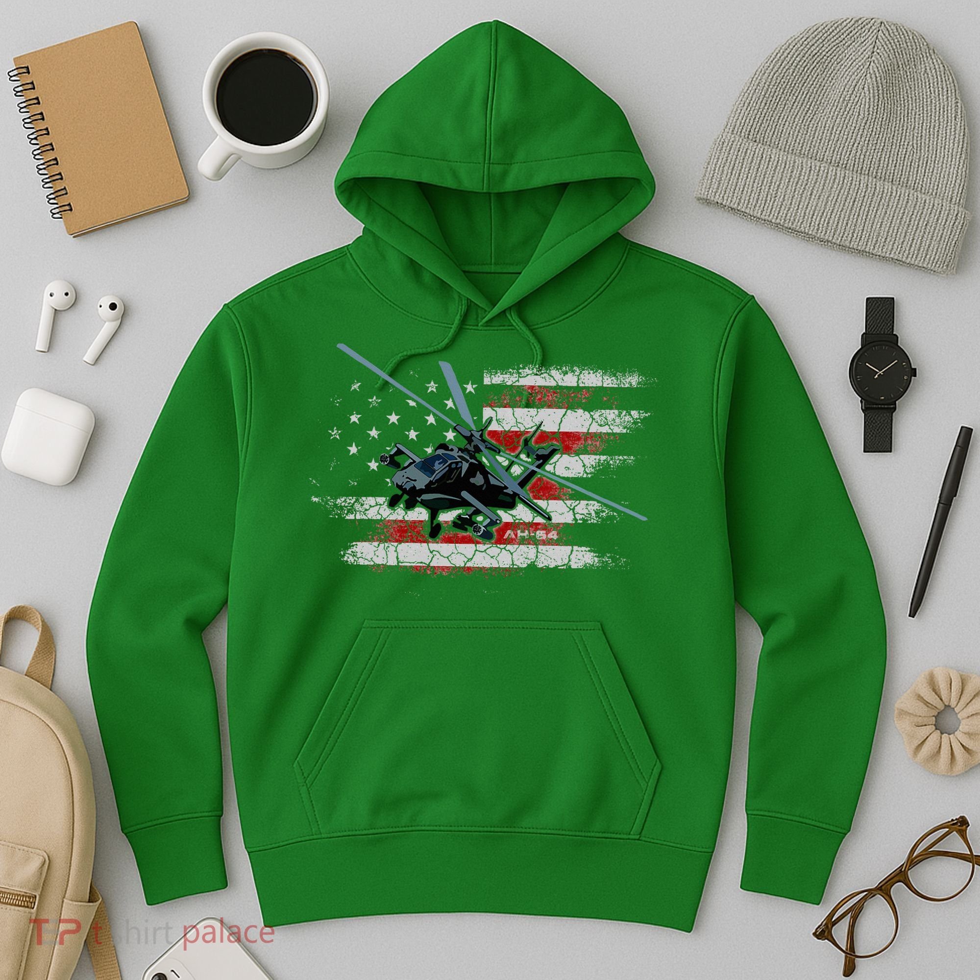 Ah 64 Apache Bringing In The Muscle Veteran Gifts Hoodie