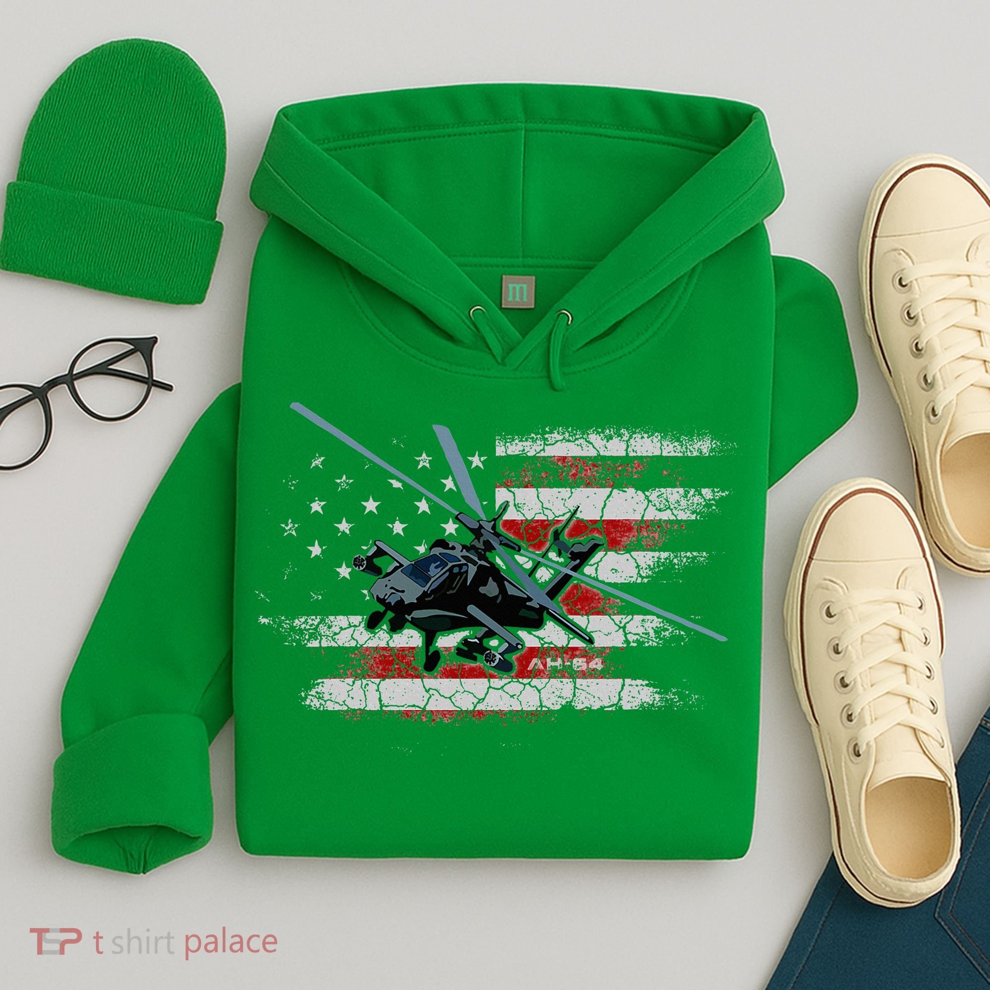 Ah 64 Apache Bringing In The Muscle Veteran Gifts Hoodie