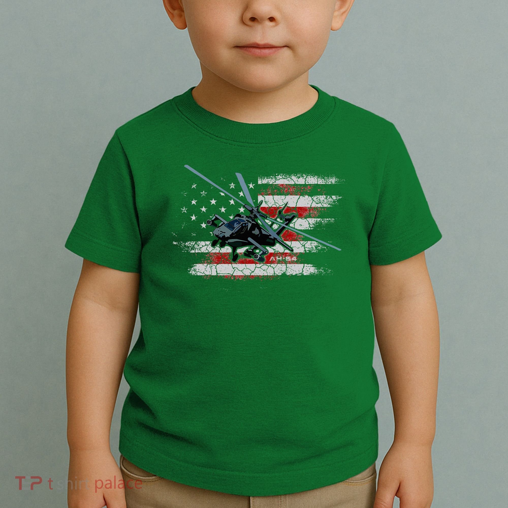 Ah 64 Apache Bringing In The Muscle Veteran Gifts Toddler T-Shirt