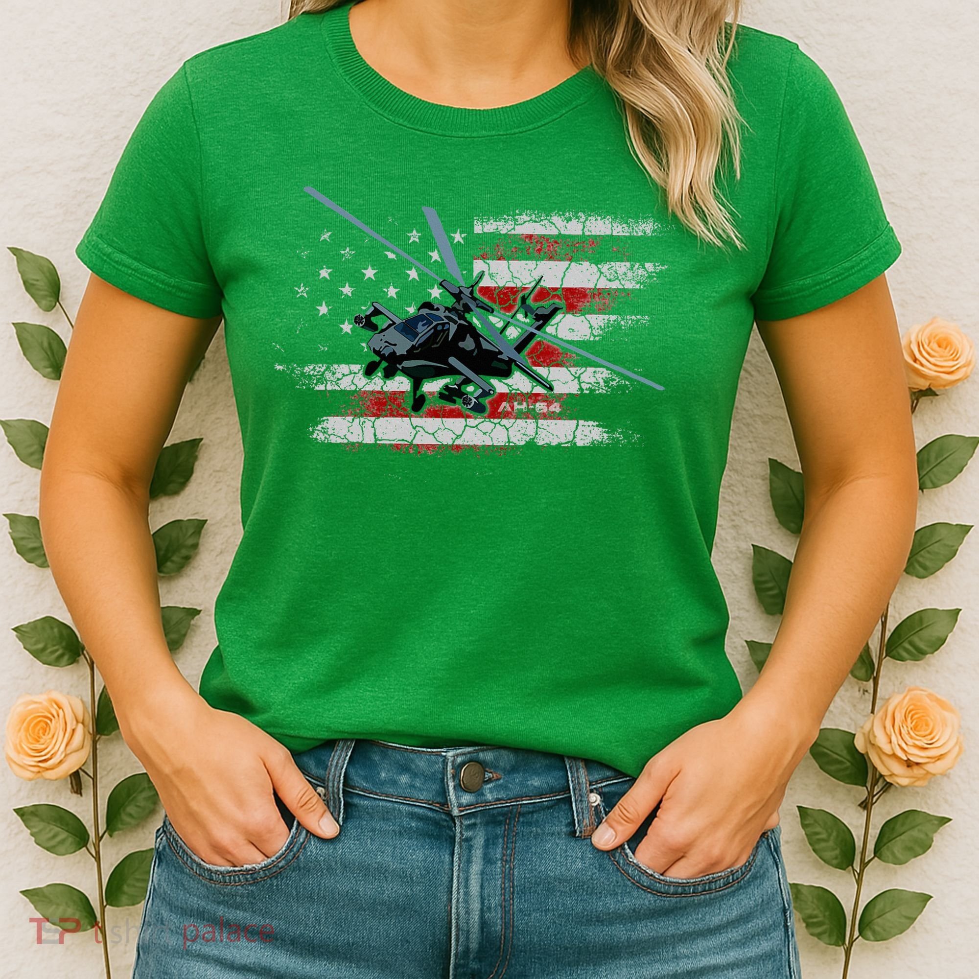 Ah 64 Apache Bringing In The Muscle Veteran Gifts Women's T-Shirt