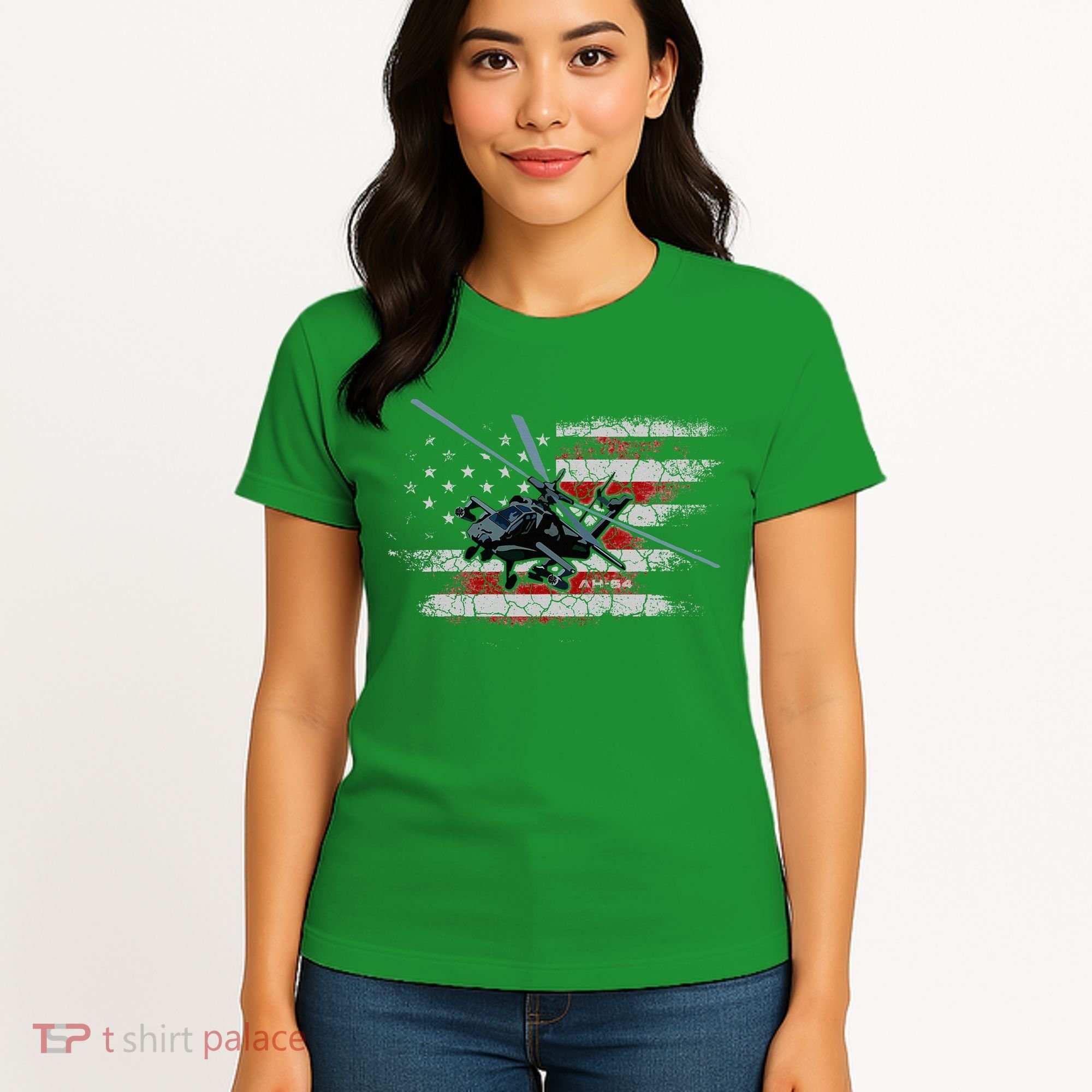 Ah 64 Apache Bringing In The Muscle Veteran Gifts Women's T-Shirt