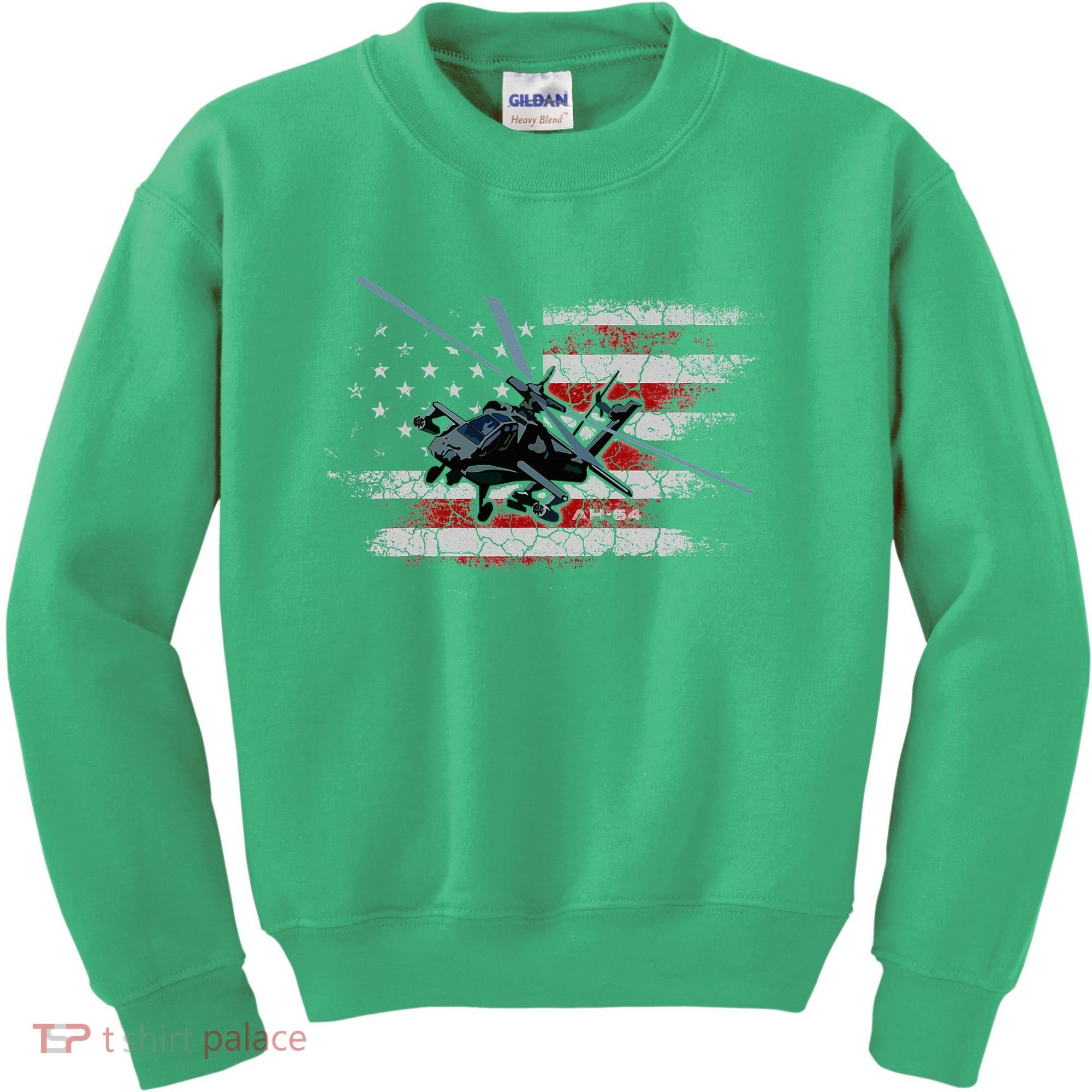 Ah 64 Apache Bringing In The Muscle Veteran Gifts Kids Sweatshirt