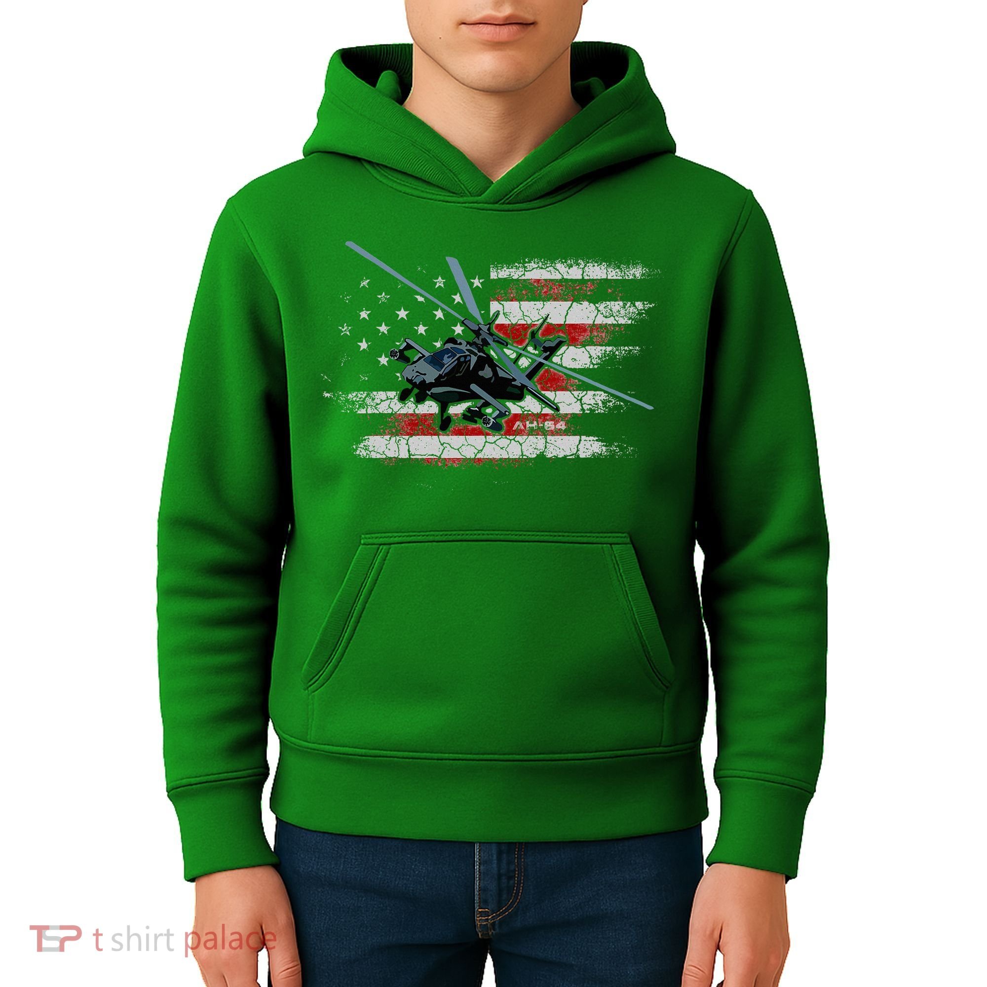 Ah 64 Apache Bringing In The Muscle Veteran Gifts Kids Hoodie