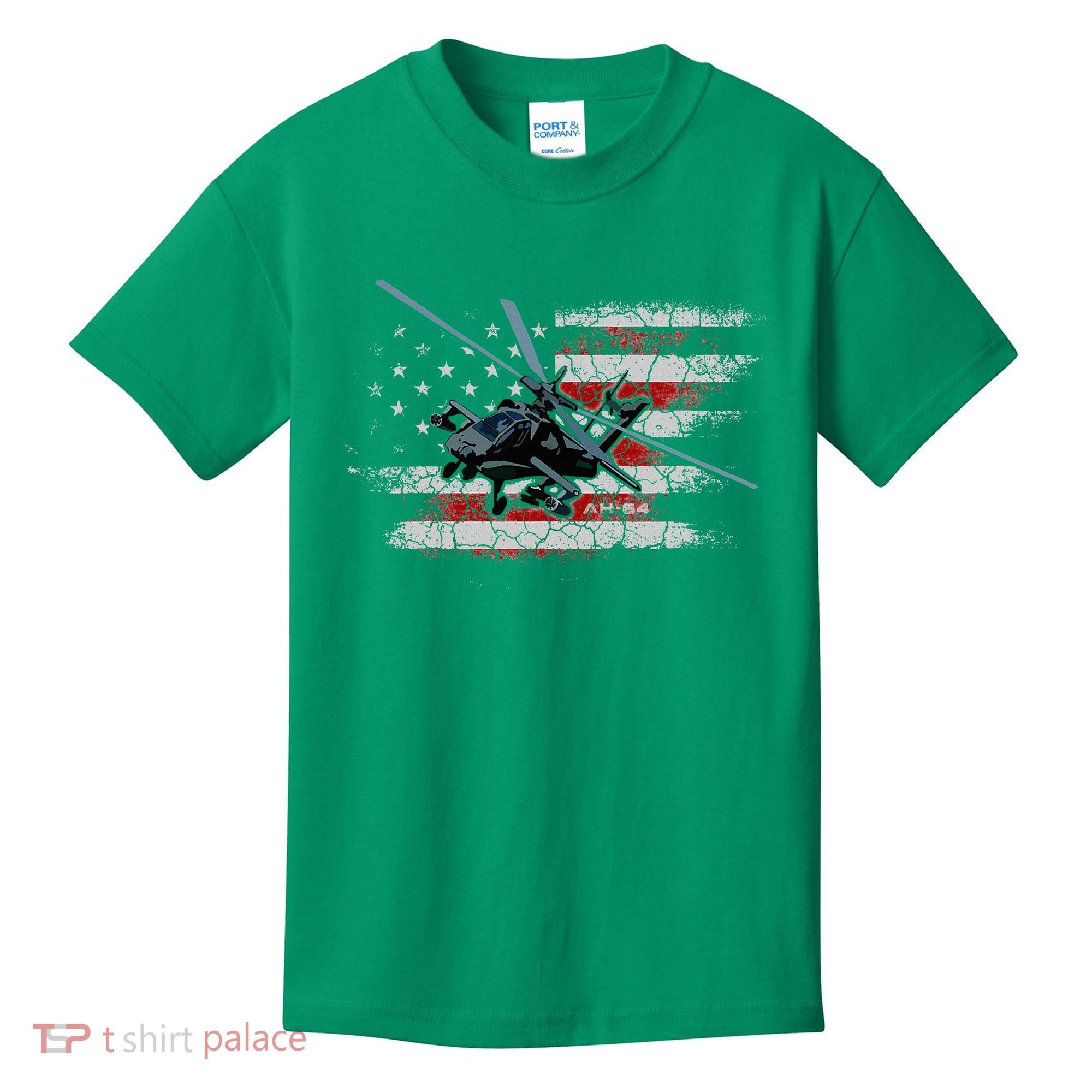 Ah 64 Apache Bringing In The Muscle Veteran Gifts Kids T-Shirt