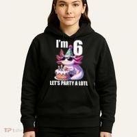   Axolotl 6th Birthday - I M 6 Lets Party Alotl Hoodie thumb 5