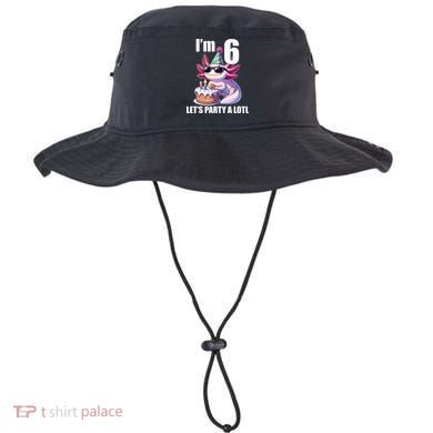   Axolotl 6th Birthday - I M 6 Lets Party Alotl Bucket Hat