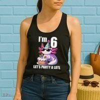   Axolotl 6th Birthday - I M 6 Lets Party Alotl Women's Tank Top thumb 2