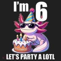   Axolotl 6th Birthday - I M 6 Lets Party Alotl Golf Towel thumb 3