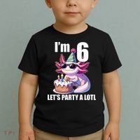   Axolotl 6th Birthday - I M 6 Lets Party Alotl Toddler T-Shirt thumb 2