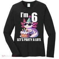   Axolotl 6th Birthday - I M 6 Lets Party Alotl Women's Long Sleeve Shirt thumb 0