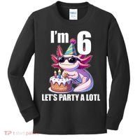   Axolotl 6th Birthday - I M 6 Lets Party Alotl Kids Long Sleeve Shirt thumb 0
