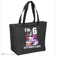   Axolotl 6th Birthday - I M 6 Lets Party Alotl Tote Bag thumb 2