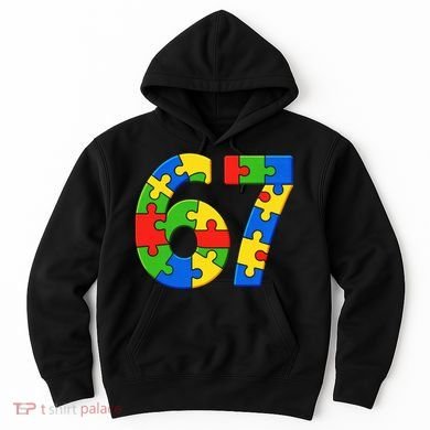 Autism 67 Puzzle 6-7 Meme Six Seven Hoodie