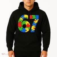 Autism 67 Puzzle 6-7 Meme Six Seven Hoodie thumb 2