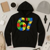 Autism 67 Puzzle 6-7 Meme Six Seven Hoodie thumb 3