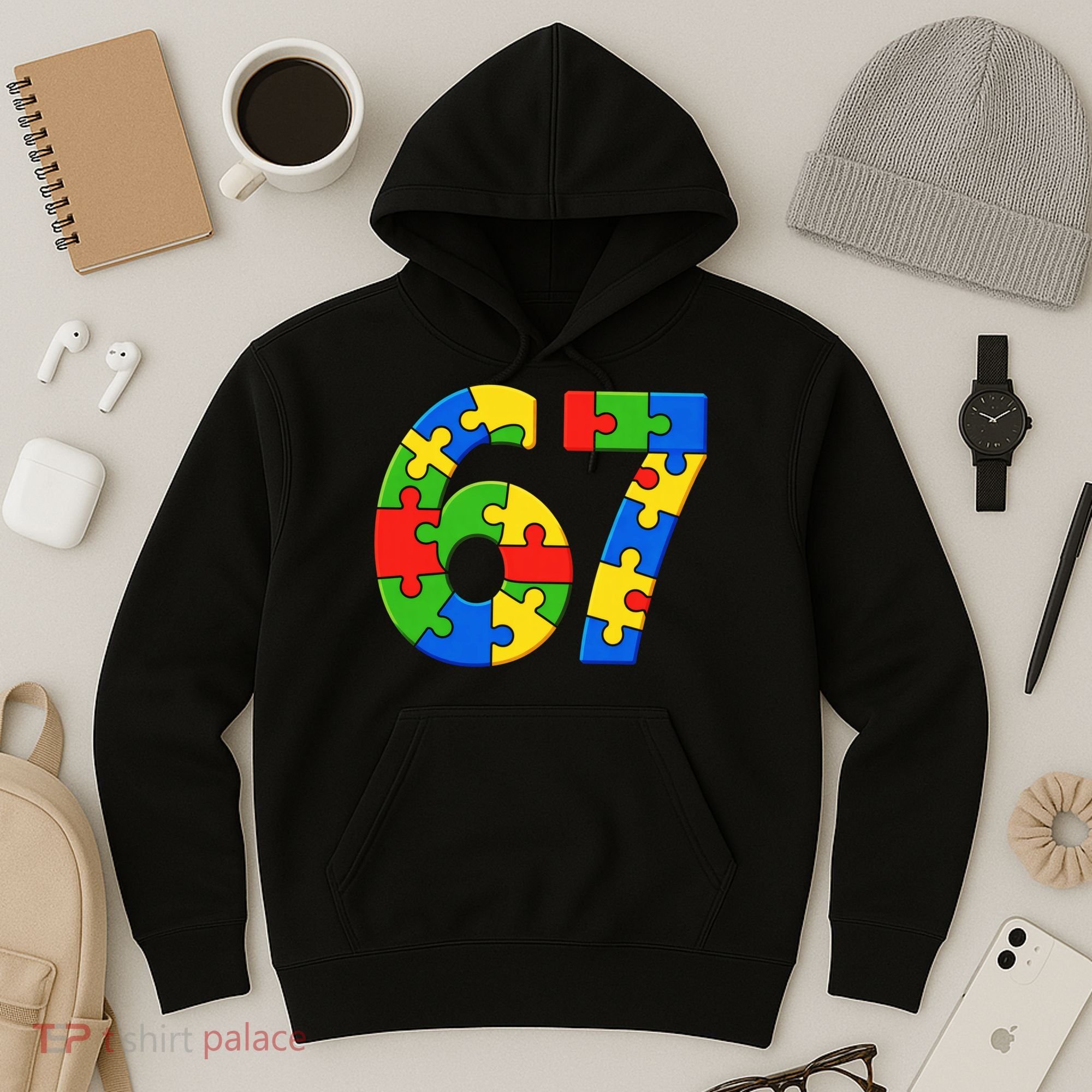 Autism 67 Puzzle 6-7 Meme Six Seven Hoodie