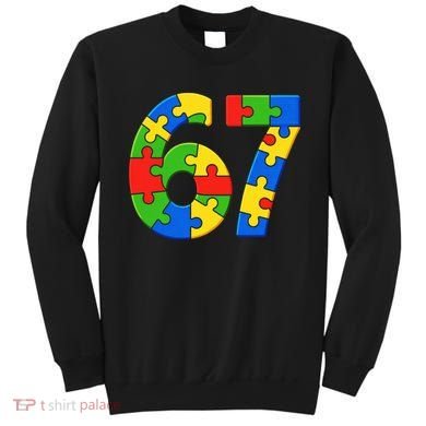 Autism 67 Puzzle 6-7 Meme Six Seven Sweatshirt