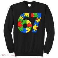 Autism 67 Puzzle 6-7 Meme Six Seven Sweatshirt thumb 0